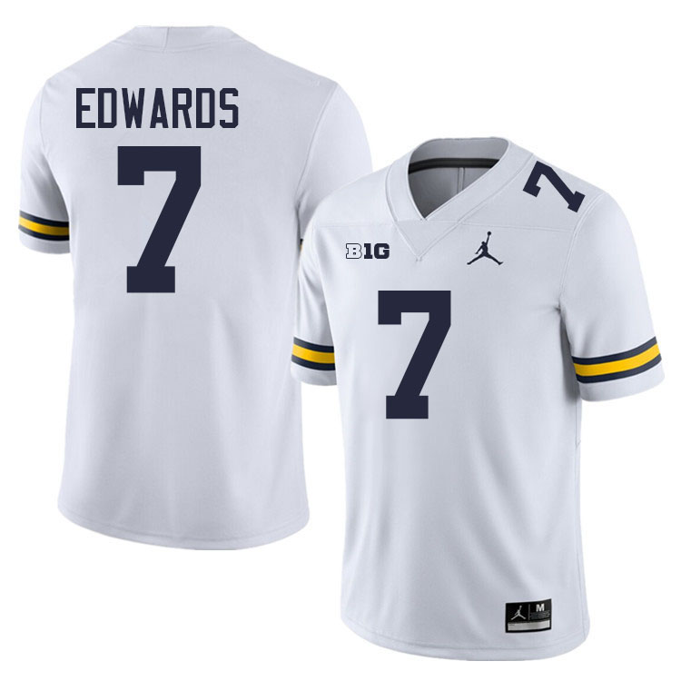 Donovan Edwards Michigan Jersey,Michigan Wolverines #7 Donovan Edwards Jersey Youth-White